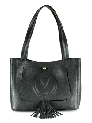 $1,100 ~ VALENTINO ~ OLLIE DOLLARO BAG ~ LARGE tassel pebble leather tote black - Image 1 of 4