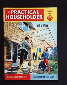 The Practical Householder August 1961 Go Continental Patio Wallpapering Soundpro - Picture 1 of 1