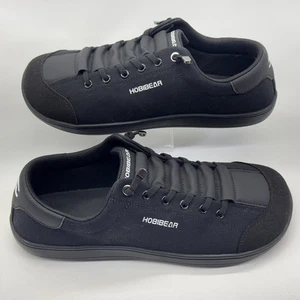 Hobibear M 9 W 11 EU 42 Barefoot Zero Drop Sneakers Black Canvas Casual Comfort - Picture 1 of 9