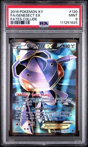 Pokémon Genesect EX #120 2016 arte completo XY Fates Collide PSA 9 nuevo certificado - Imagen 1 de 3