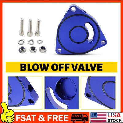 Espaciador de placa de válvula de soplado azul Billet A Fit 2015-21 Honda Civic 1.5T cupé BOV Foto 1 de 4