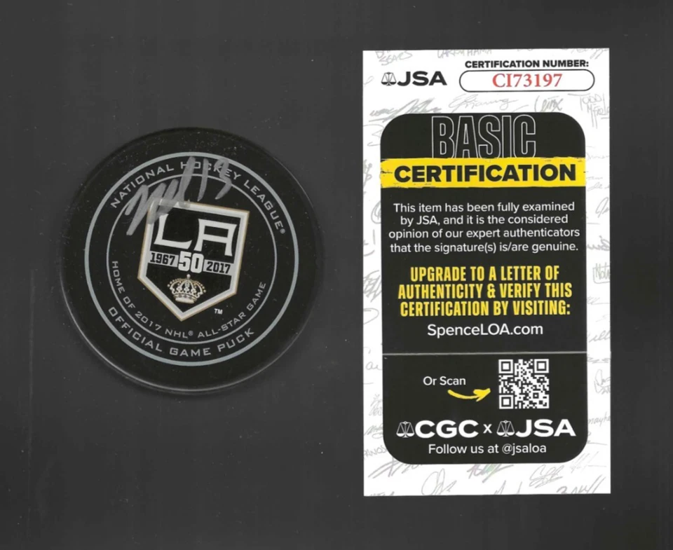 Mike Cammalleri Firmado Los Angeles Kings 50 Aniversario Juego Puck LA JSA Certificado de Autenticidad Foto 1 de 1