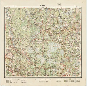 1930 Mapa topográfico del ejército vintage UGĀLE (Letonia), escala 1:75 000 - Imagen 1 de 4