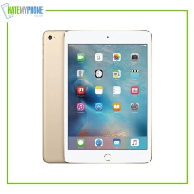 Apple iPad Mini 4 Gold Wi-Fi 16GB 32GB 64GB 128GB 7.9" iOS Tablet - Image 1 of 4