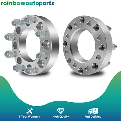 2 piezas espaciadores de rueda 1,5" 8x6,5 14x1,5 para Chevy Silverado 2500 3500 HD GMC Sierra Foto 1 de 4