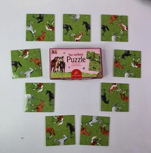 Vintage Magic Square Puzzle Crazy Horses 9 Tile Horse Friends Pferdfreunde - Bild 1 von 6