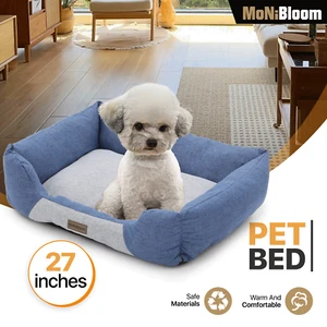 Pet Cat Dog Bed Soft Fluffy Plush Warm Mat Winter Calming Sleeping Kennel Nests - Picture 1 of 10