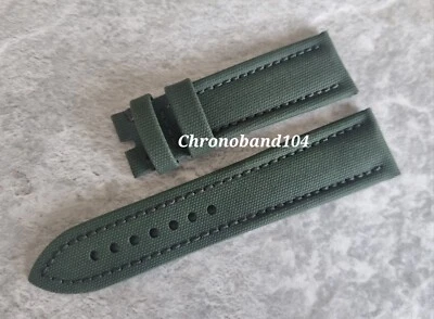 Genuine OEM Blancpain Fifty Fathoms 23/20mm Dark Green Sailcloth Watch Strap NEW - Image 1 of 4