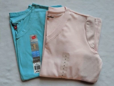 Dos (2) camisetas de entrenamiento para mujer talla XL rosa azul nuevas con etiquetas Foto 1 de 4