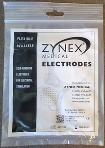 ZYNEX Electrodos Médicos Autoadhesivos para Estimulación Eléctrica NUEVO Pack de 4 - Imagen 1 de 2