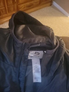 Champion Hooded Jacket Women's Size M Windbreaker Black Waterproof Breathable - Picture 1 of 6