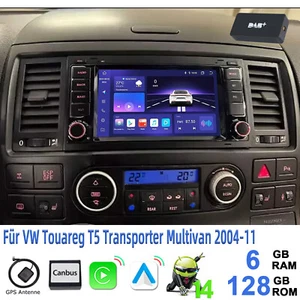 DAB+ Für VW 7L T5 Multivan Transporter 6+128G Android 14 Autoradio GPS 4G DSP BT - Bild 1 von 16