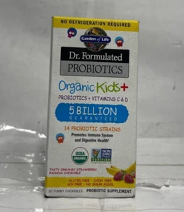 NEW Garden of Life Organic Kids+ Probiotics 30 Chewables Exp 12/2025 - Picture 1 of 2