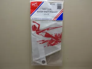 TAYLOR MADE #410 WATER SKIER PENNANT 10" X 16" NYLON MARINE BOAT FLAG / NEW - Bild 1 von 3