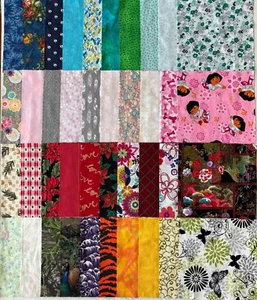 Lot of 40 10" X 10" SQUARES 100% Cotton Fabric NO DUPLICATES! - Picture 1 of 5