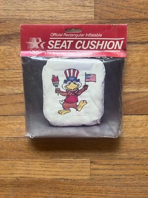 Official 1984 Olympics Seat Cushions (1980) 14" Inflatable - Image 1 of 2
