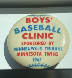 Minnesota Twins 1967 Jungen Baseball Klinik Pinback Button - Bild 1 von 3