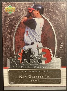 Ken Griffey Jr 2007 Upper Deck Premier Patches 2 #PP2-KG Reds 56/75