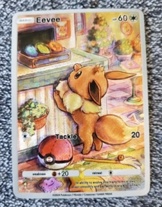 ~ Pocket Pokemon Eevee Illustration Immersive Textured Art Card HOLO ~ - Picture 1 of 5