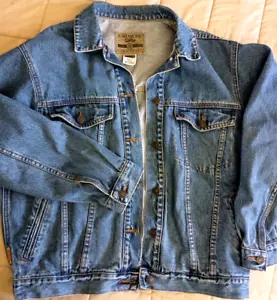 JORDACHE Damen Größe L 80er-90er Denim Trucker Biker Jacke - Bild 1 von 12