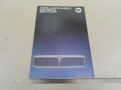 DEPLIANT ORIGINALE LANCIA GAMMA PROMO PROSPEKT BROCHURE apertura a poster - Immagine 1 di 3