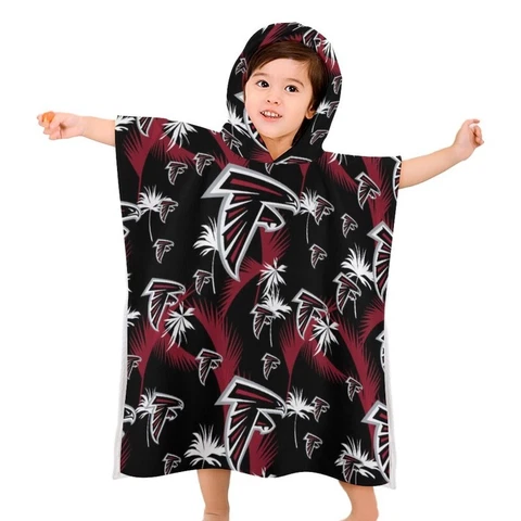 Atlanta Falcons Children's Bath Towel with Hood Travel Holiday Bath Towel Cover