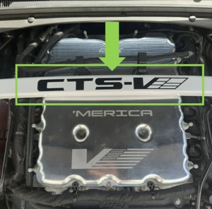 CTS-V Decals (2pk) V2 Strut Tower Brace Stickers 09-15 CTSV Supercharged LS9 LSX - Bild 1 von 10
