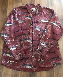 Magellan Sportswear Men’s Shirt ~Size M ~Fishing Boat Reel Fisherman ~ L/S ~ NWT - Picture 1 of 7