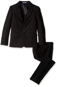 NEW Boy's Suits  Formal 3 Piece (Jacket Vest Pants) Natural Stretch Slim Fit - Picture 1 of 6