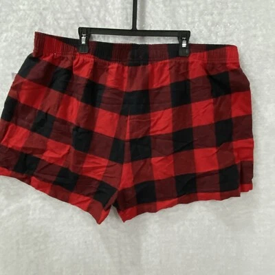 Pantalones cortos de pijama de franela Old Navy para hombre XL Buffalo a cuadros rojos y negros bolsillos Foto 1 de 4