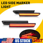 For 2004-08 Acura Tl 4Pcs Smoked Front + Rear Red Amber Led Side Marker Lights