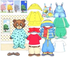 Dress Me Weather Bear Felt Figures For Flannel Board Stories preschool Small - Picture 1 of 2