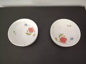 Lot of Two (2) Mikasa "Just Flowers" Bone China 5" Fruit/Dessert (Sauce) Bowls - Picture 1 of 4