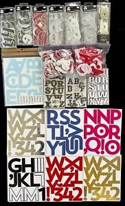 Huge Lot Chipboard Foil-Trimmed Letters Scrapbooking School Projects NEW - Picture 1 of 6