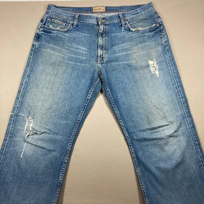 Pantalones de mezclilla BKE Marshall con hebilla para hombre talla 38 largos desgastados holgados años 90 anchos Foto 1 de 4