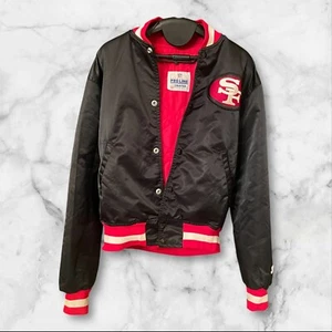 Vintage San Francisco 49ers Proline Starter Black Satin Jacket Size Medium - Picture 1 of 7
