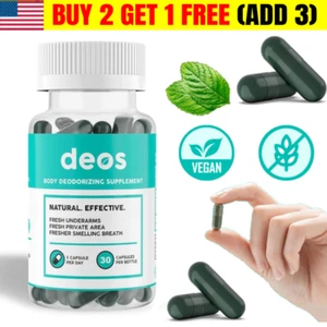 DEOS Integratore Deodorante Interno - Deodorante Corpo Completo - 30 Capsule - Foto 1 di 9