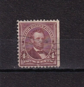 Estampilla de Estados Unidos 1898 # 280A Abraham Lincoln 4 ¢ marrón lila pref 12 lote 552 - Imagen 1 de 2