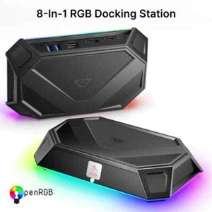JSAUX HB0801 RGB Docking Station 8 port dock for valve steam deck - Picture 1 of 1