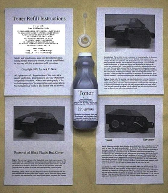 New Toner Refill Kit for Sharp AL-1520 AL-1521 AL-1530 AL-1540 AL-1551 AL-1551CS - Image 1 of 1