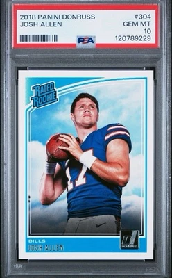 2018 PANINI DONRUSS NO154 ДЖОШ АЛЛЕН ДЕБЮТАНТ PSA 10 — сумка для погони - Изображение 1 из 3