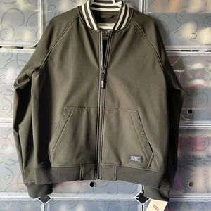 New! Levi's Men's Medium Softshell Varsity Bomber Jacket Green M NWT! - Picture 1 of 12