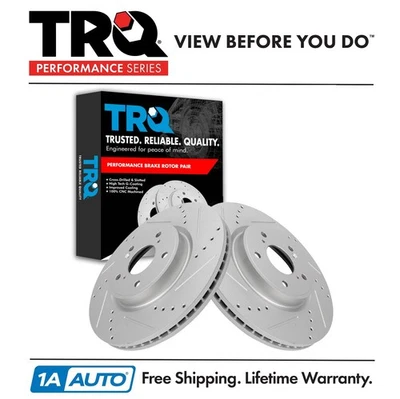 TRQ Front Brake Rotors Set For 2018-2021 Honda Accord 2017-2022 CR-V - Image 1 of 4