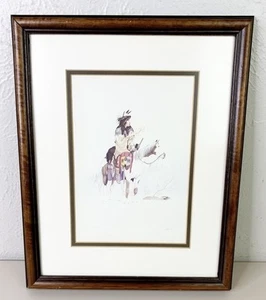 VTG Donald Vann "Sentinel" Framed Glass Art Print Signed Numbered 16x13 EUC - Picture 1 of 8