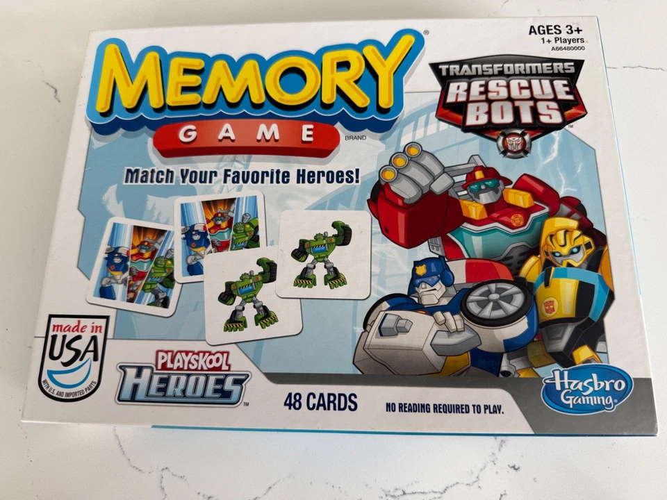 Playskool Heroes Transformers Rescue Bots Memory Game Hasbro Gaming Complete - Image 1 of 4