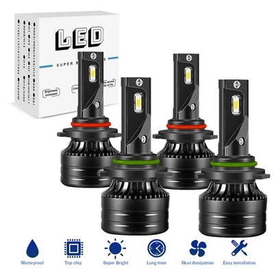 For Saturn SL SL1 SL2 Base Sedan 1991-2002 LED Headlight High Low Beam Bulbs Kit - Image 1 of 4
