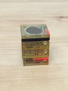 Vintage 80er Jahre Sammlerstück Stereo HiFi Radiergummis - 4 separate Stücke - Bild 1 von 8