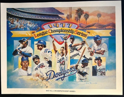 1977 N.L. Championship Series - Union 76 Print - Los Angeles Dodgers - Image 1 of 2