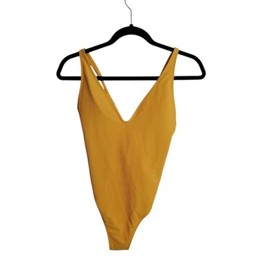 Traje de baño Abercrombie & Fitch pierna alta mujer amarillo talla pequeña Foto 1 de 4
