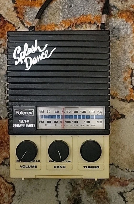Pollenex Splash Dance AM/FM Duschradio NEU Vintage 1987 Modell SR1 weiß - Bild 1 von 1